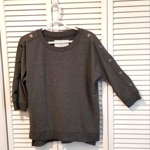 Sweatshirt/top. Gray, M, French terry.